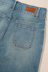 Vintage Wash Double Button Front Patch Pocket Flare Jeans